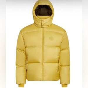 Yellow Puffer Jacket with Hood